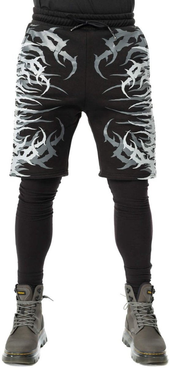 Heartless - Akumu Broek rechte pijpen - XL - Zwart/Grijs