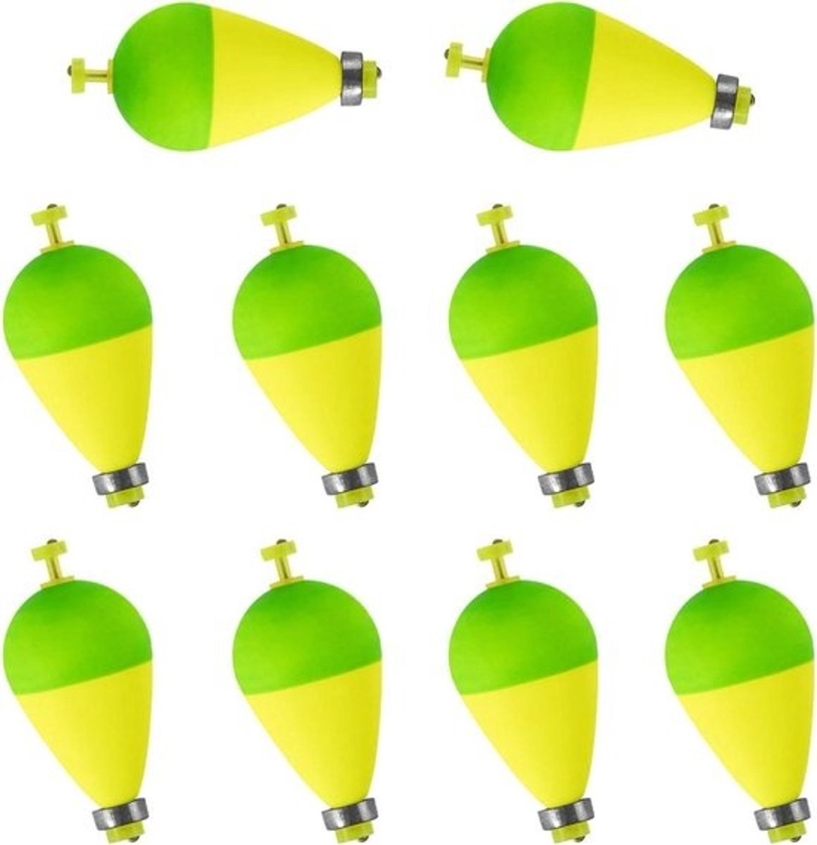 Hengel Dobbers - Vis Drijvers - Vissen Detecteren - Fluorescerende Afwerking - 10 Stuks - Niet Gespecificeerd
