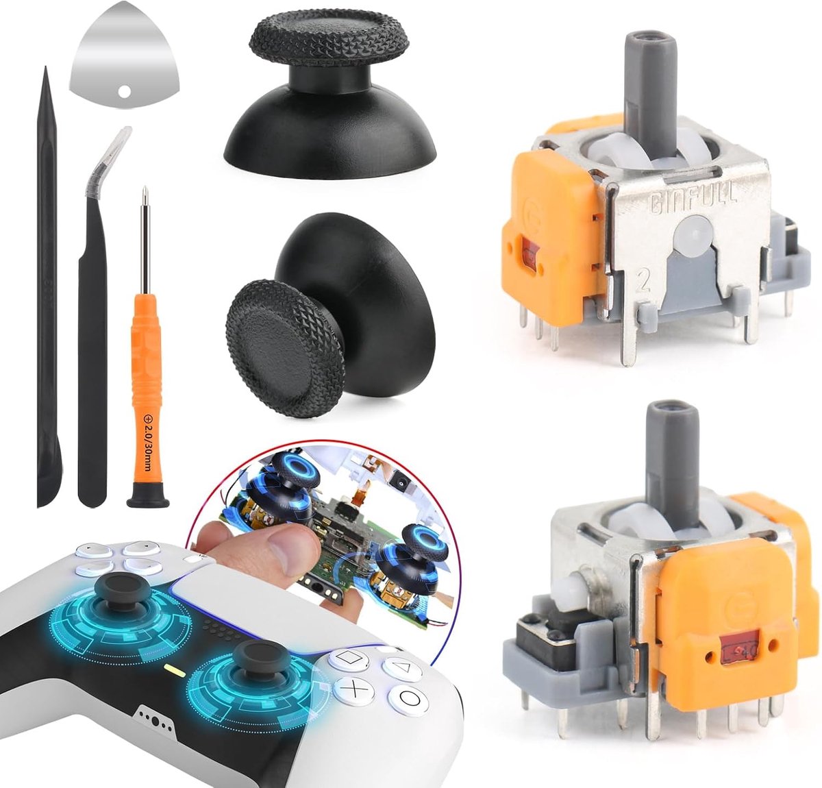 Hall Effect Joysticks 2 Stuks - Geschikt voor PS5 Controller - Reparatie
