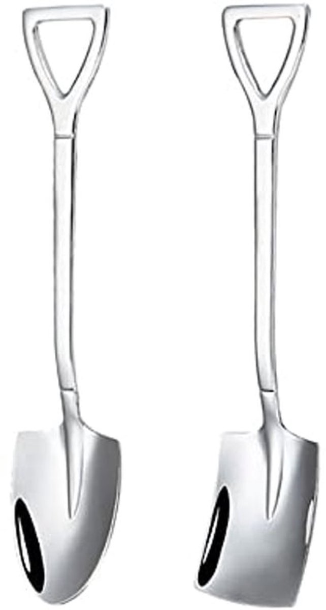 4 stuks RVS Schepvorm Lepel Puntlepel Koffie Thee Suiker Roerlepel Taart Dessert Lepel voor Feest