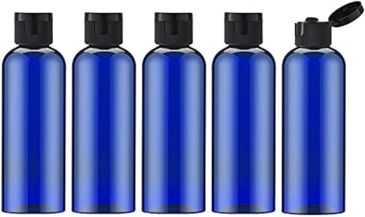 Set van 5 Lege Plastic Reisflessen van 100ml met Flip Cap, Handig voor Reizen en Organisatie