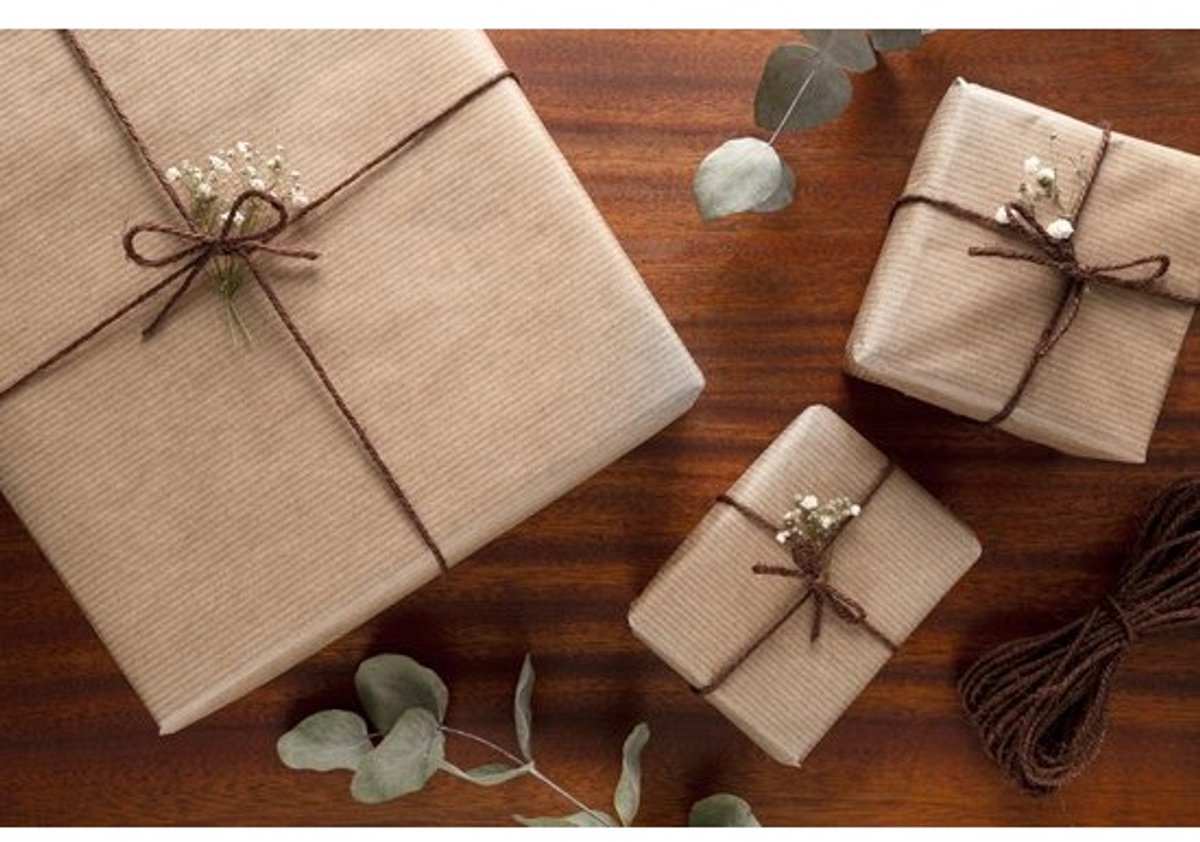 Cadeaupapier 70 x 100 cm - kraftpapier Havanna - 80 g/m² - ideaal voor vintage geschenkverpakkingen - SnelShoppen