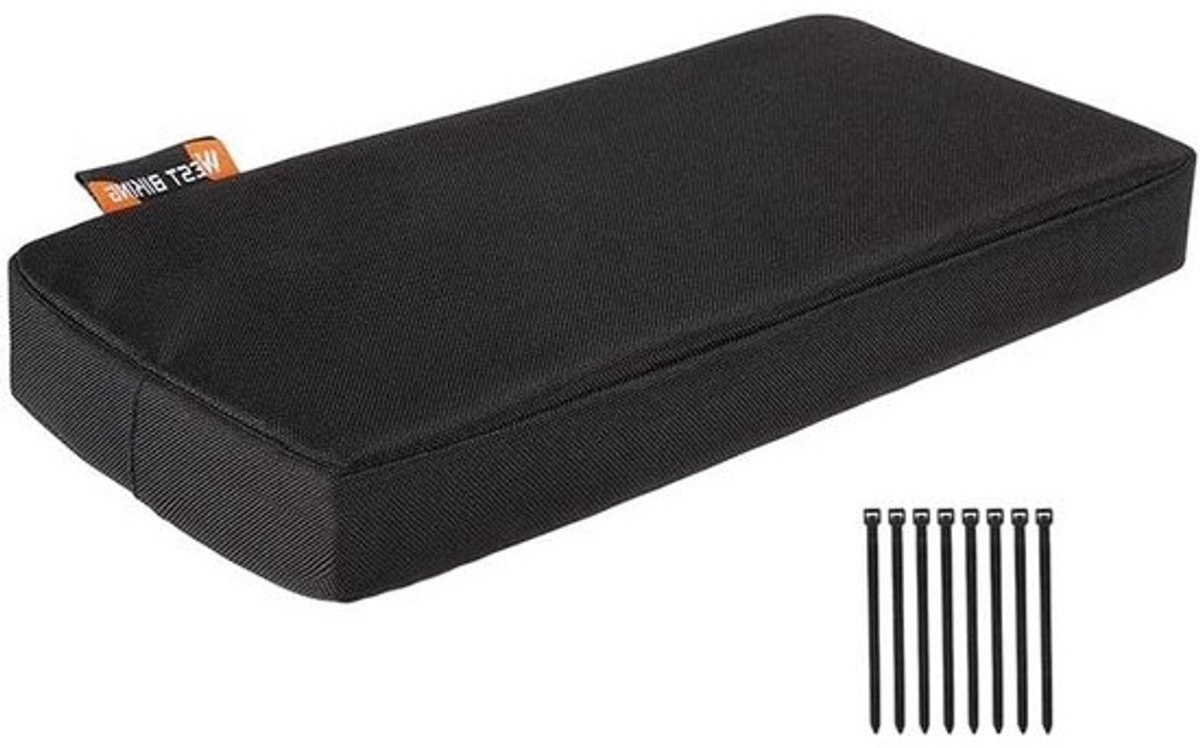 Fiets Achterbank Kussen - Fietszadel Pad - Comfortabel Fietsen - Zacht Verdikt - 32.5 cm x 15.5 cm - Zwart