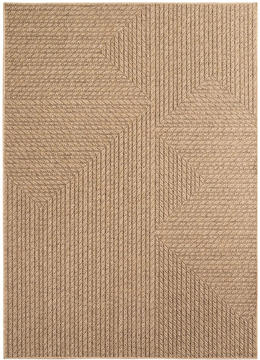 Dutch XXL Buitenkleed | Timber | Geometrisch | Beige | 280x370 cm | Buitentapijt | Tuintapijt