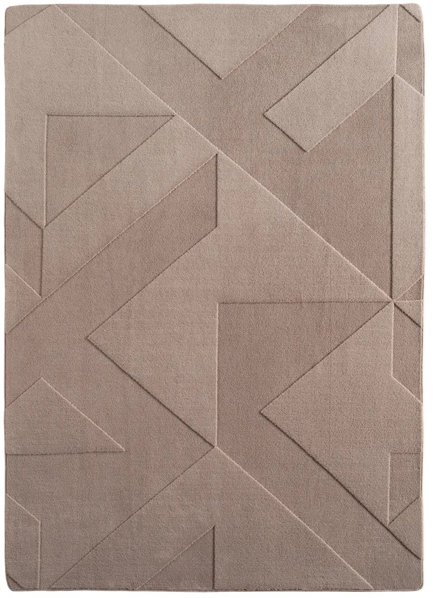 Dutch XXL Wasbaar Vloerkleed | Tapijt | Pompei | Geometrisch | Beige | 80x250 cm