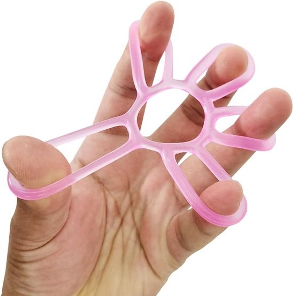 Vinger Extensor - Hand Oefening - Kracht Verbeteren - Drie Weerstandsniveaus - 3 Stuks - Blauw Geel Roze