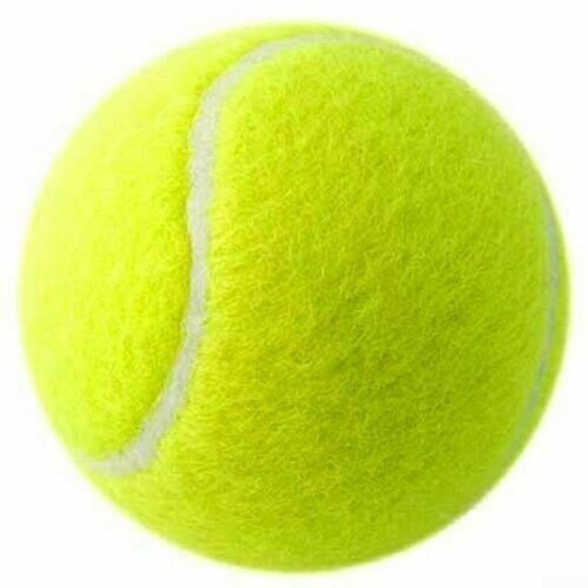 Tennisbal voor Honden - Fluorescent Geel, 6.4cm Rubber Kernen