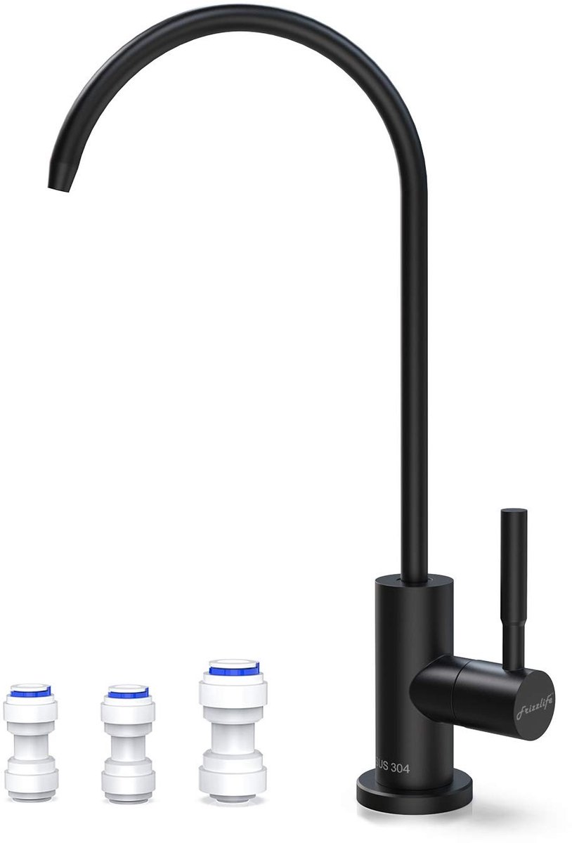 Waterfilter Kraan - Geschikt voor Omgekeerde Osmose Systemen - Zwart