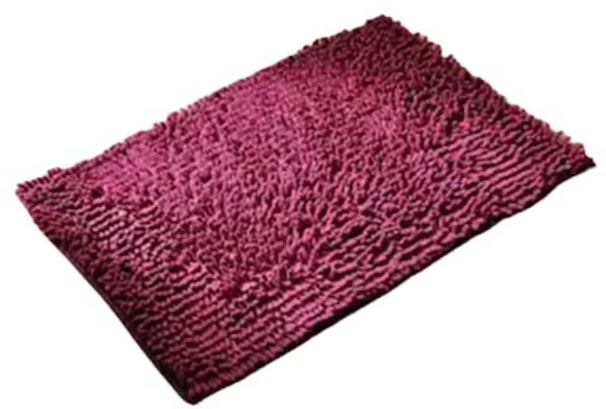 Badmat Microvezel - Antislip en Machinewasbaar - 60 x 90 cm - Fuchsia