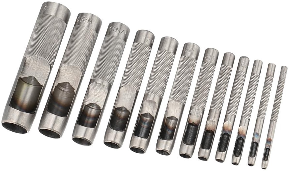 12-delige Perforatieset - 3-19 mm - 45# Staal