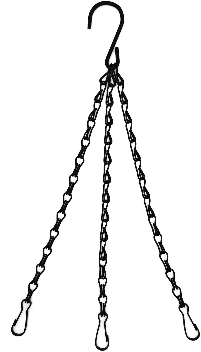 Set van 4 hangkettingen - 40 cm, zwart