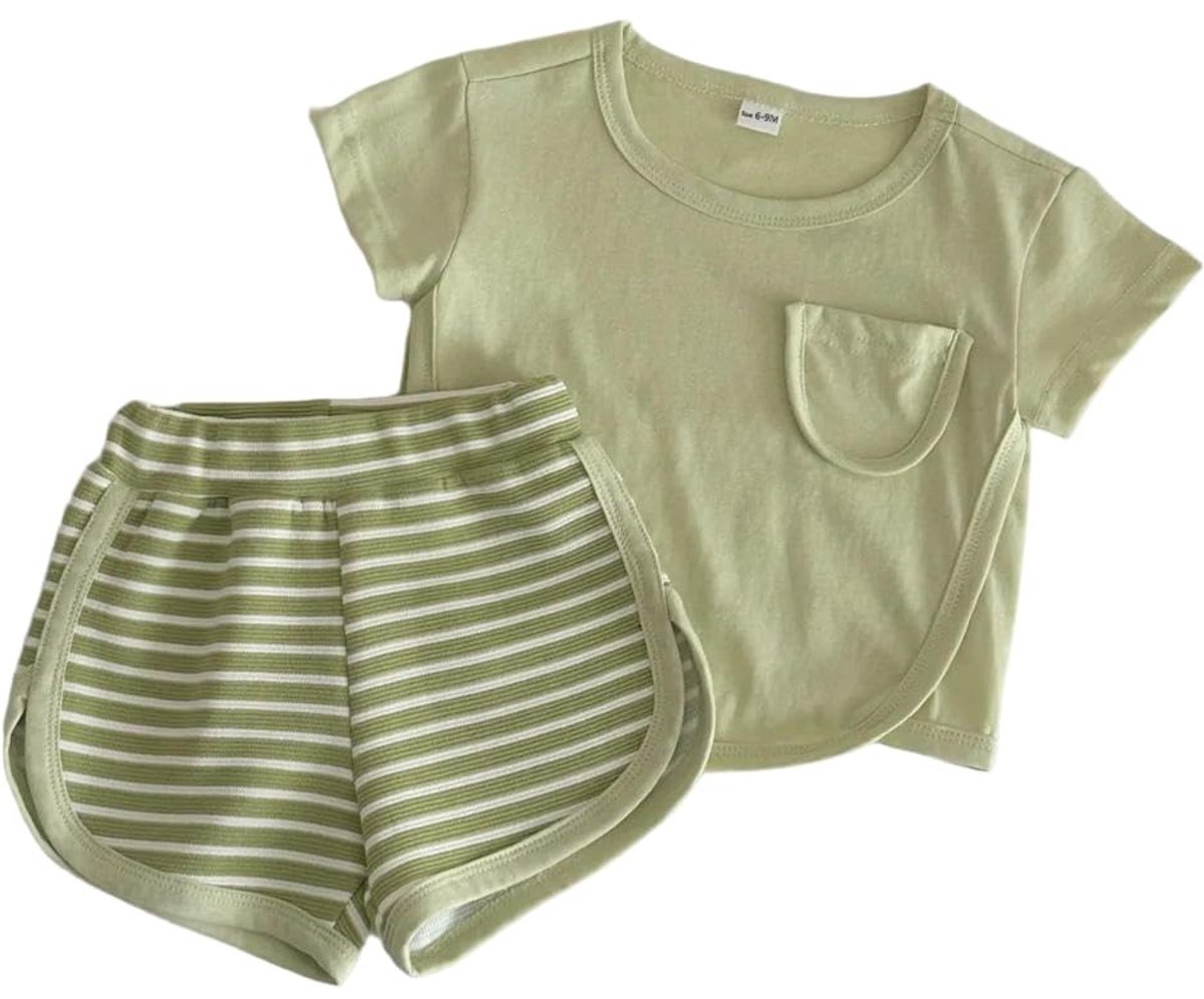 Zomerkleding set voor babyjongens en meisjes - Katoenen shirt + short