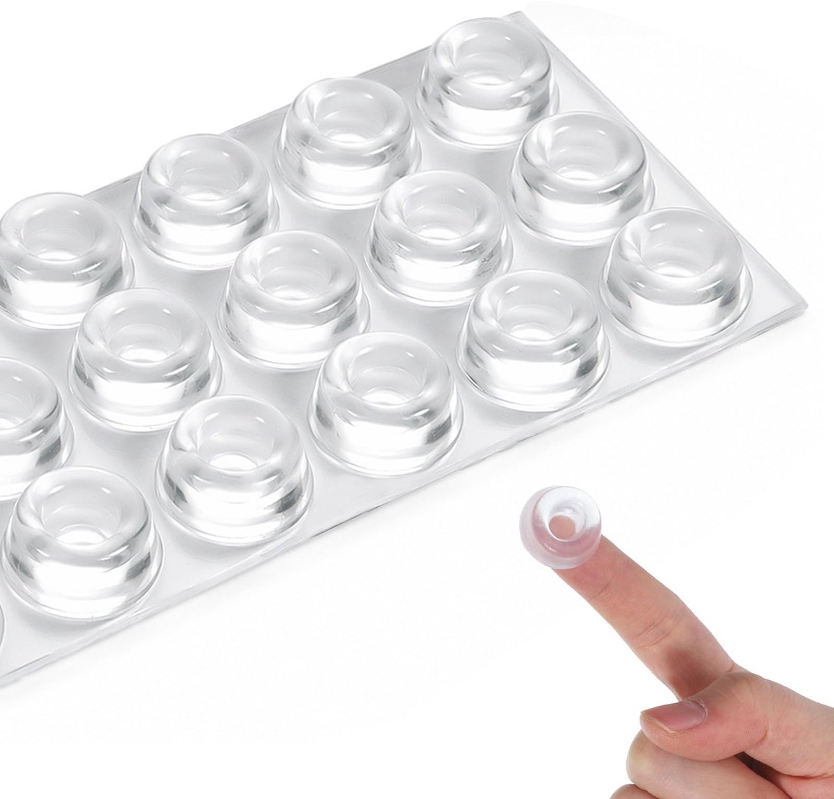 Rubber Voeten Set van 18 - Zelfklevend en Transparant