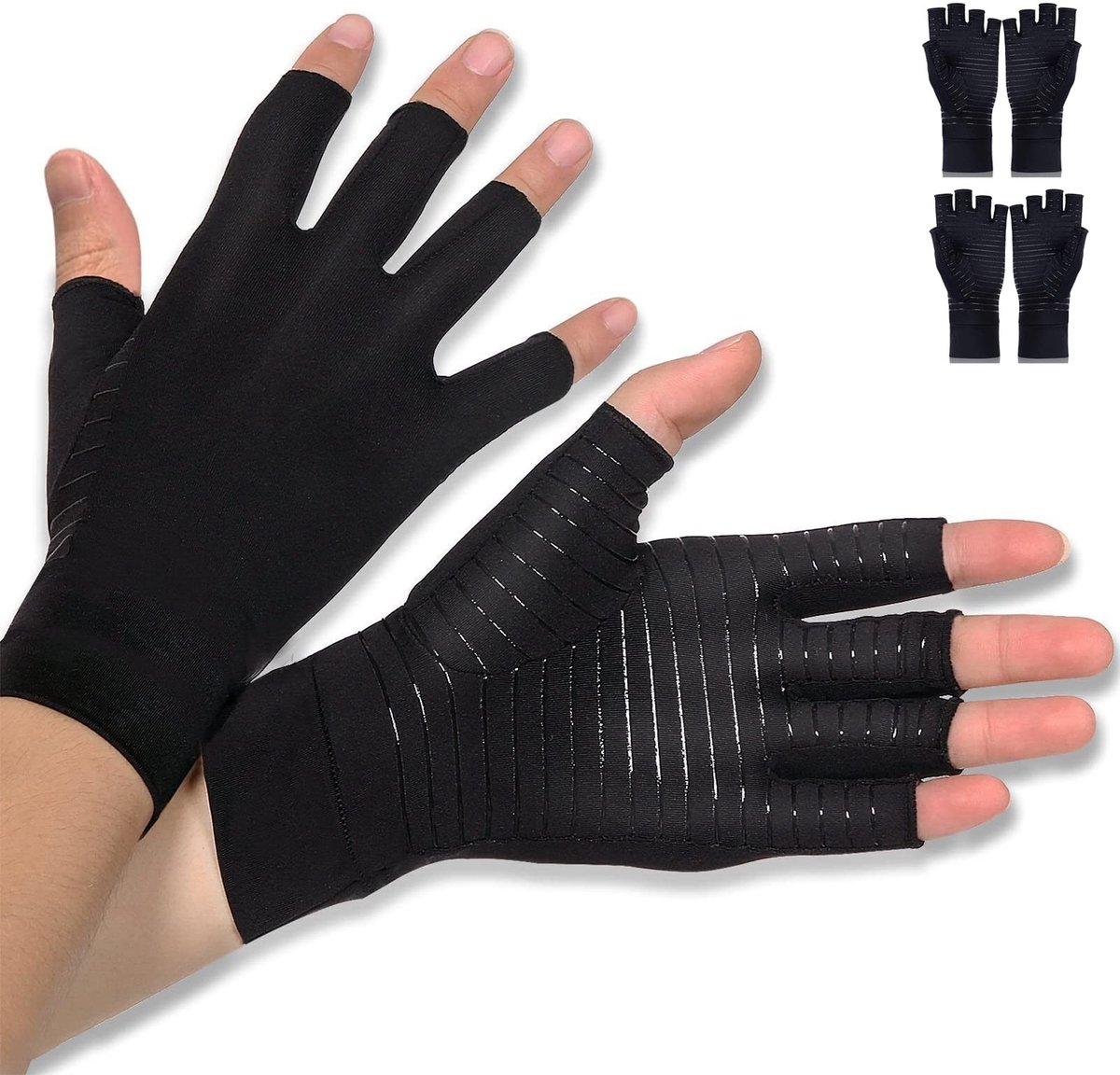 Compressiehandschoenen voor artritis - 2 paar - XL