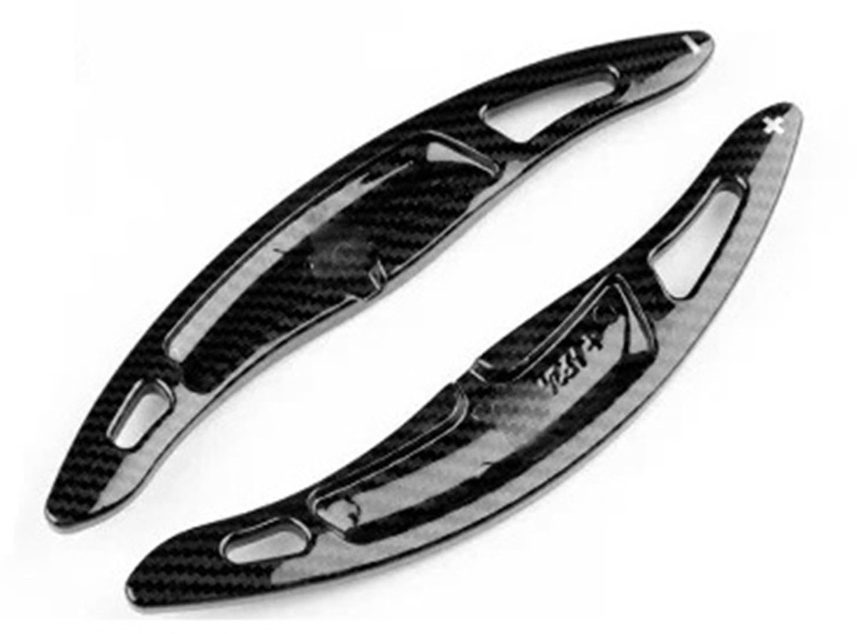 Auto Stuurwiel Paddle Shifter Cover - Geschikt voor Panamera, Macan en Cayenne - Zwart Carbon Fiber