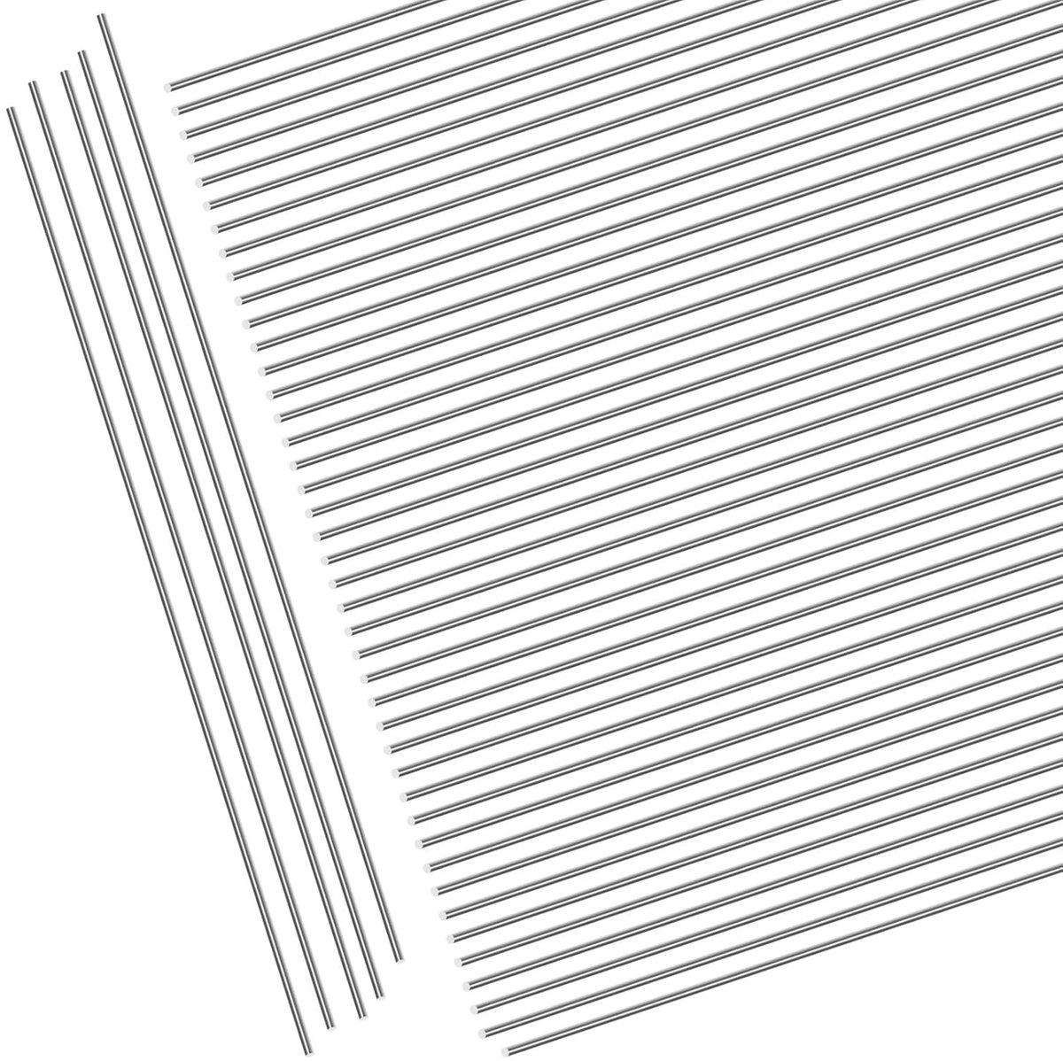 50 Stuks 0.5mm x 400mm RVS Staven voor DIY Projecten, Modelbouw en Creatieve Klussen