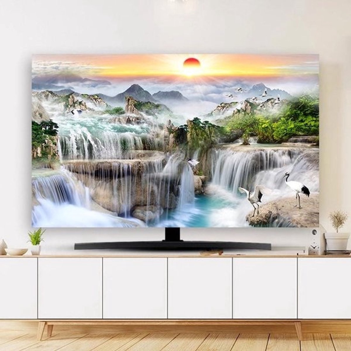 Tv Schermhoes - Beeldscherm Beschermer - Binnenshuis Gebruik - Hoge Dichtheid Stof - 40-43 Inch - Landschap A