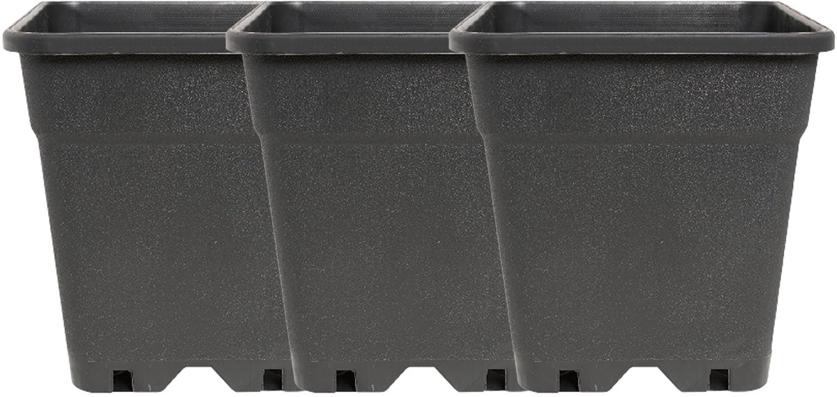 3 x Pflanztopf in Verschiedene Größen Anzucht Töpfe Grow viereckig Kübel (14 L / 28 x 28 x 28 cm)
