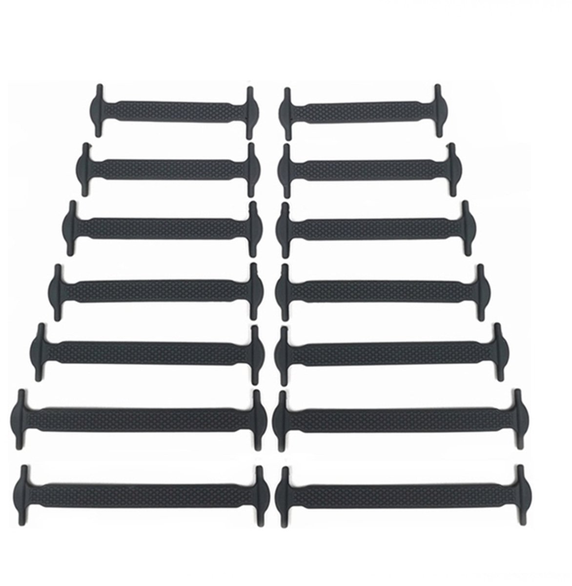 Strikvrije elastische schoenveters Black