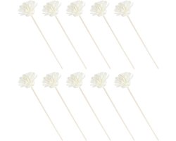 Diffuser Stokjes - Aromasticks Navulsticks - Geur Verspreiden - Bloemvormig Decoratief - 21 cm - Wit