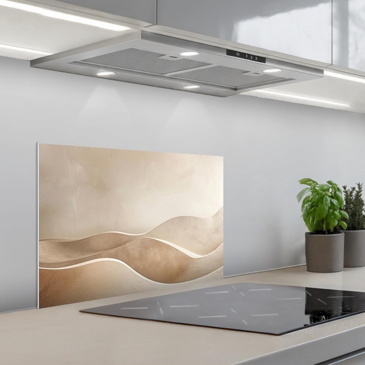 keukenachterwand 40x60 cm zelfklevend keuken decoratie accessories home kitchen spatscherm Beige - Natuur - Abstract - Modern