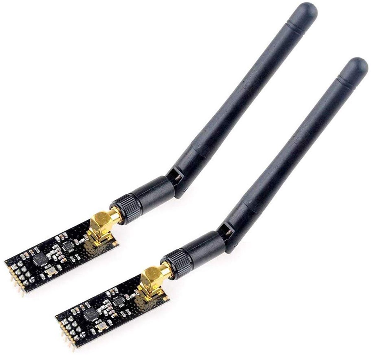 2 stks NRF24L01+PA+LNA Draadloze Transceiver RF Transceiver Module met SMA Antenne 2.4G 1100m Compatibele Arduino