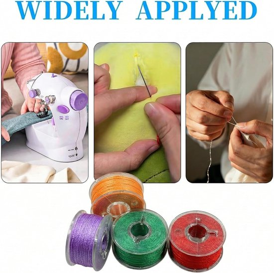 40 stuks spoeltjes, voorgewonden spoeltjes, naaimachinelint, naaimachineaccessoires, voorgewonden spoeltjes met naaimachinelint, voor Brother/Singer/Babylock/Janome/Elna-borduurmachines — afbeelding 2
