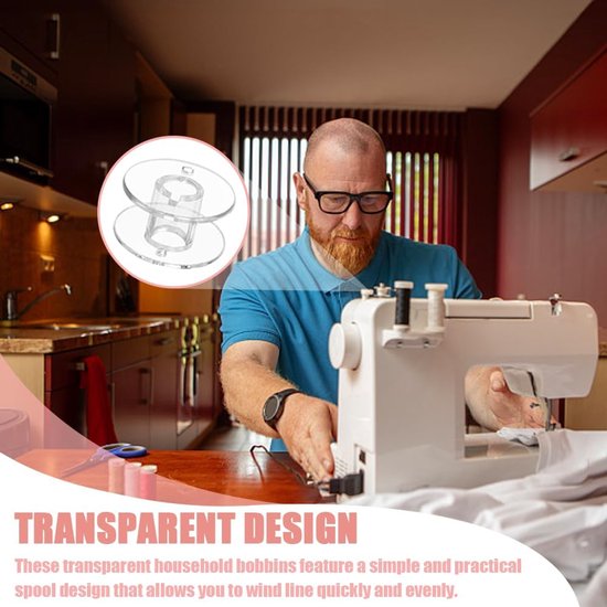 Spoelen Plastic Naaimachine Spoelen Transparante Huishoudelijke Spoelen Borduurspoelen Naaiaccessoires voor Naaien DIY Knipprojecten Kledingsprojecten — afbeelding 2