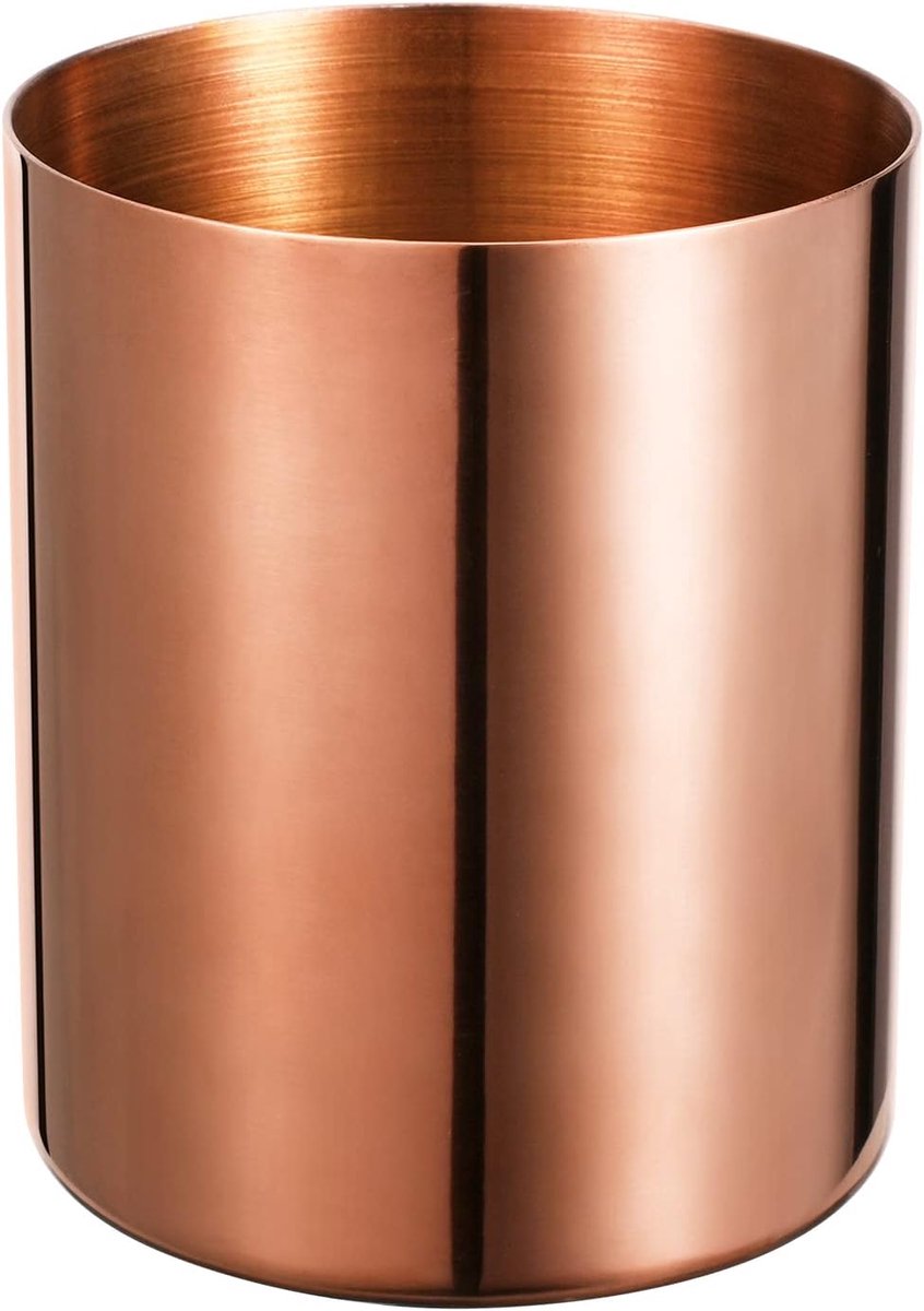 Gouden Potloodhouder voor Bureau, Roestvrijstalen Potlood Cup, Penhouder Cup, Pen Pot, Vazen Bloempot, Make-up Borstelhouder, Desktop Accessoire Kantoor Organizer