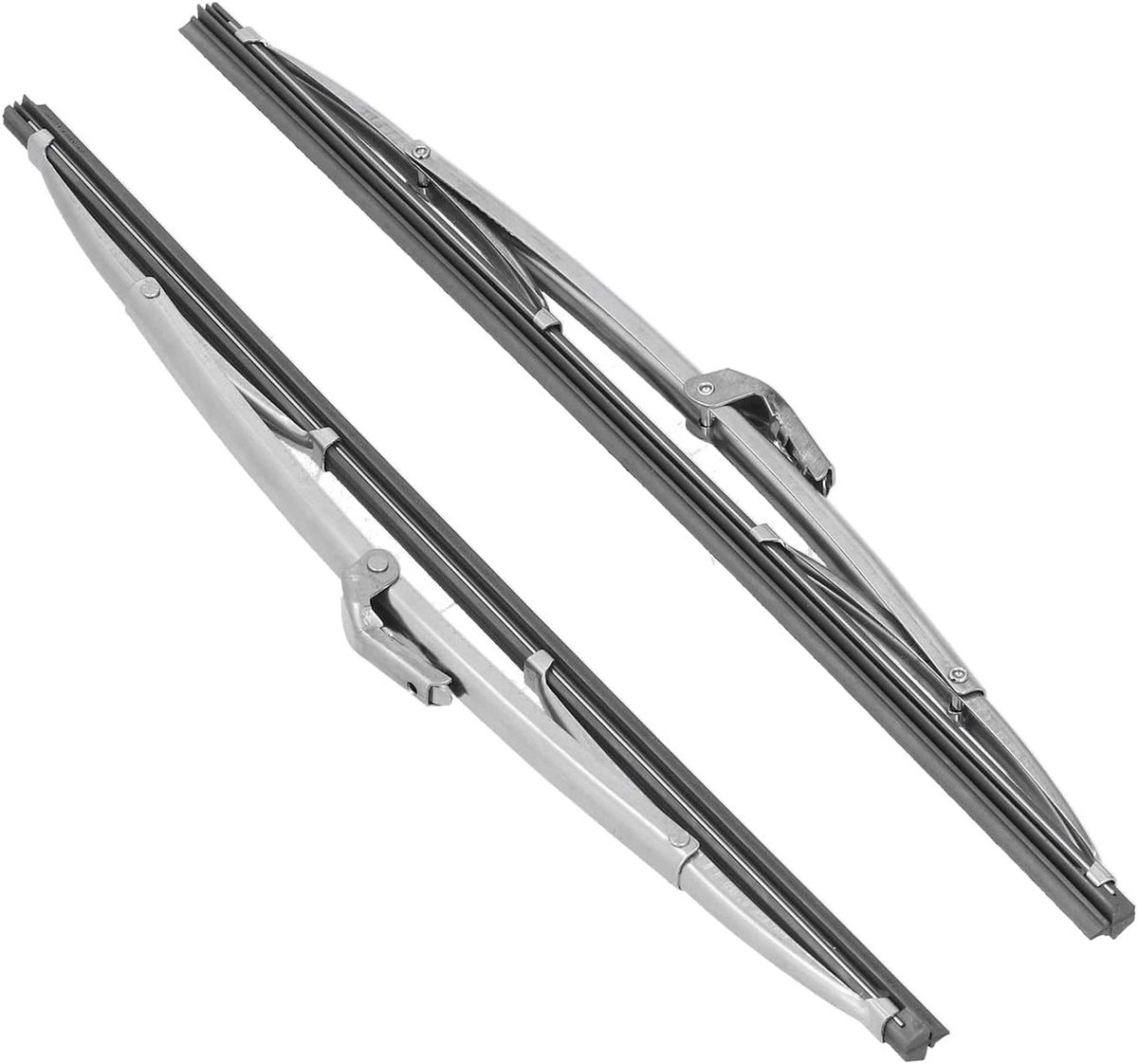 Ruitenwisserbladen Zilver Automotive Wisserblad 12in/30.48cm Voorruit Wisserbladen Roestvrij Staal Gepolijst Universeel voor Auto