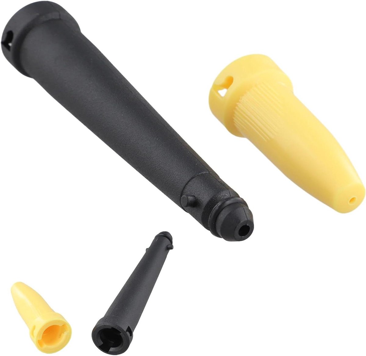 Stoomreiniger Mondstukken - Verlengstukken Set - Diepe Reiniging - Hittebestendig ABS - 2 Stuks 107mm - Geel