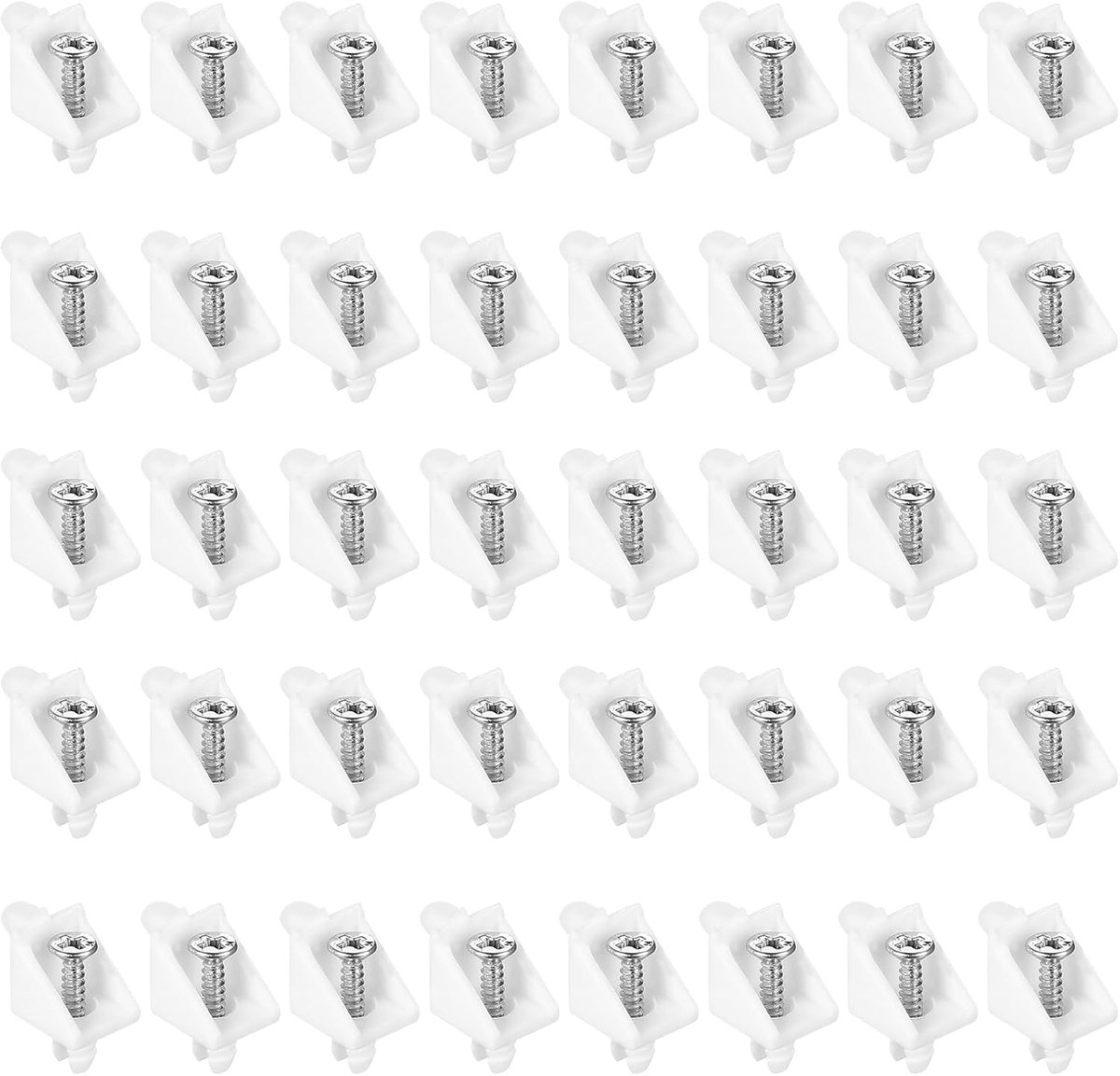 40 stuks voor IKEA planksteunpennen, plankhouderpennen compatibel met IKEA Pax KOMPLEMENT, kunststof keukenkast kledingplanken ondersteuning rekken haringen met schroeven geschikt voor 101558