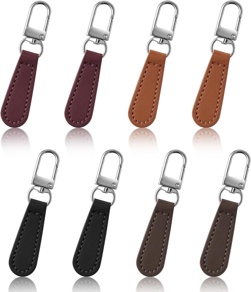 8 stuks ritssluitingen, vervangende ritssluiting, reparatie hanger van leer, voor reparatie van ritssluiting, geschikt voor jassen, bagage en jeans enz