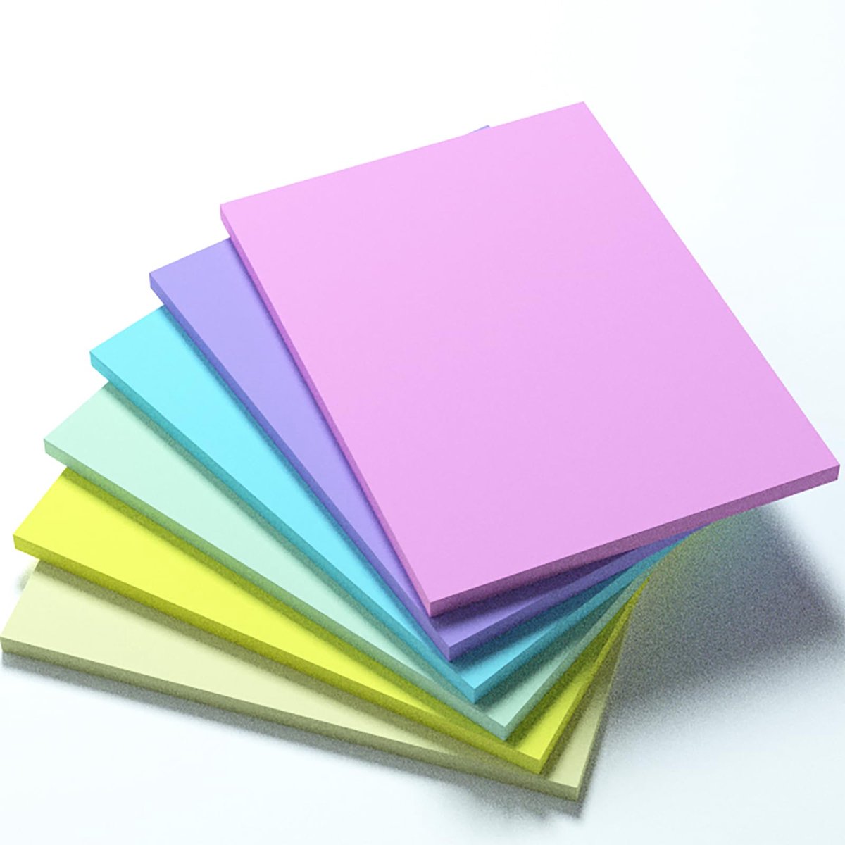 15,2 cm x 20,3 cm creatieve extra grote kleverige gigantische pads, pastelkleuren, 203 mm x 152 mm, 50 vellen/pad, 6 pads voor tocht, presentaties, workshops, zelfklevende organisatiegereedschap