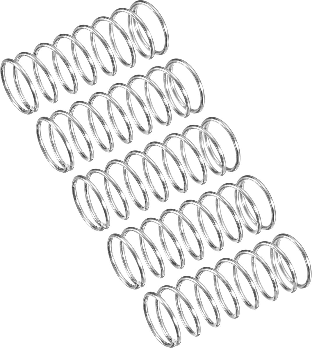 Drukveer 304 roestvrij staal 10 mm AD 0,8 mm draad grootte 30 mm vrije lengte zilverkleurig