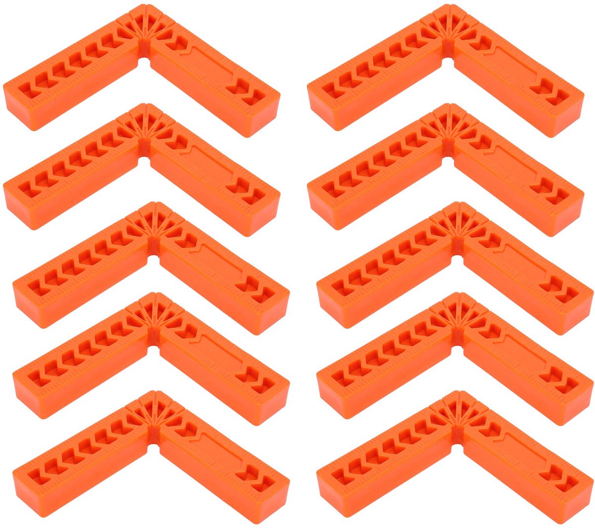 Rechte Hoek Klemmen 10 Stuks Kunststof 100x100x20mm voor Houtbewerking met L-Vorm Stukken