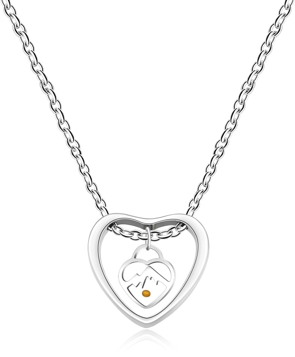 Hart Mosterdzaad Ketting | Roestvrijstalen Verstelbare Ketting voor Dames | Christelijke Inspirerende Sieraden | YA5147