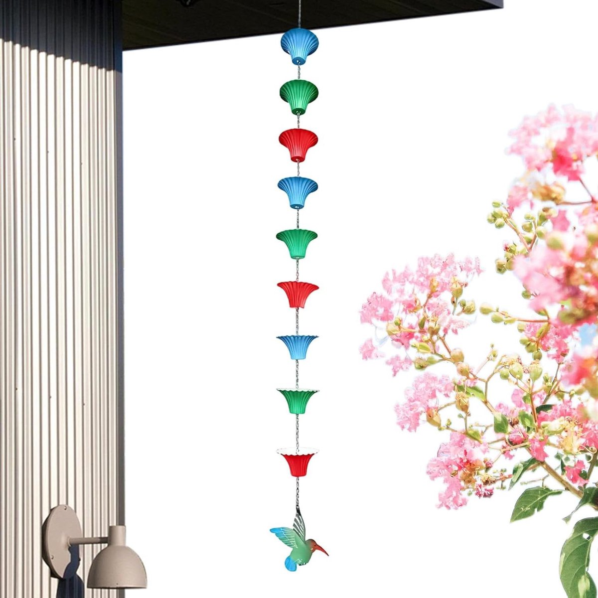 Regenkettingen - Waterafvoer - Decoratieve Drainage - Kolibrie Ontwerp - 1.2 Meter - Koperkleurig