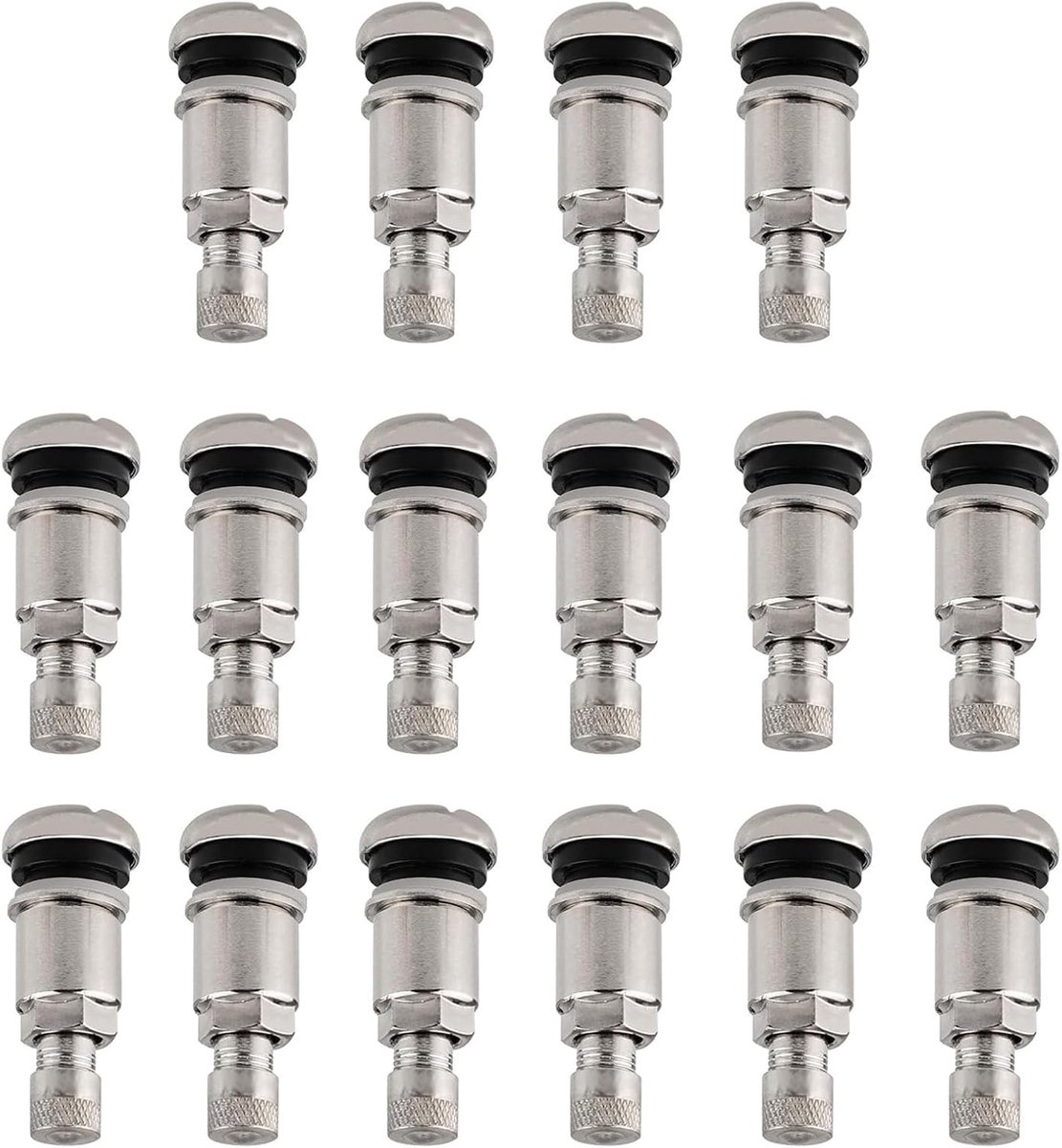 ventielen, 16 stuks metalen stalen ventielen, autobandenventiel, universele velgenventielen, voor banden van auto, vrachtwagen, motorfiets