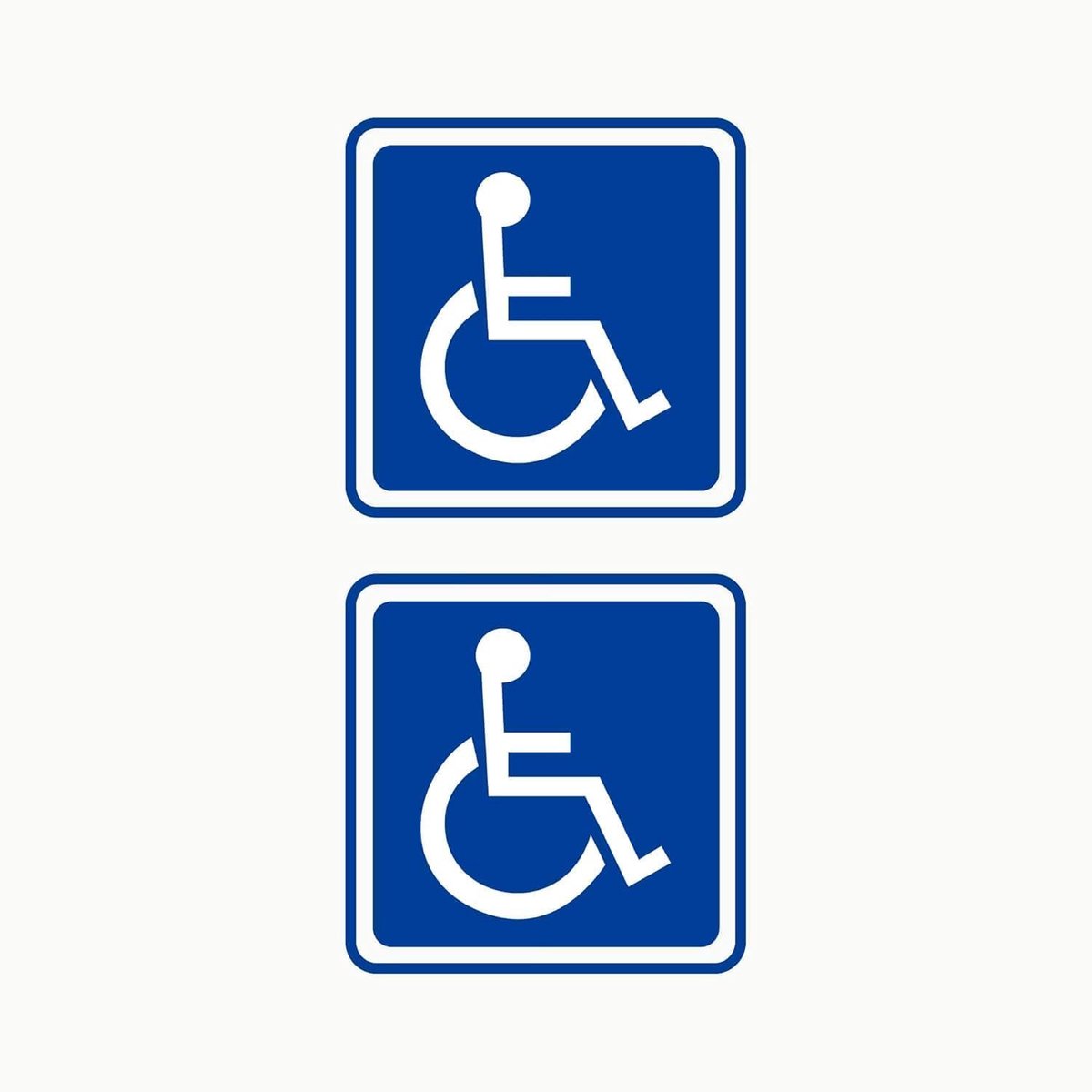 Pack 2 Stickers Gehandicapten | Gehandicapten Sticker op Auto's, Bestelwagens en Vrachtwagens | Stickers Gehandicapten Auto (Intern gebruik)