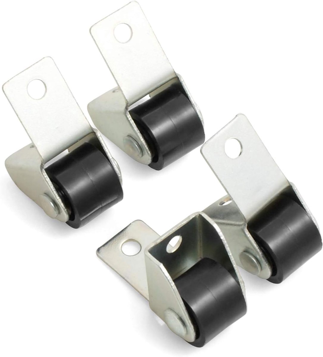 4 x bokwielen meubelwielen met hard loopvlak Ø 15 x B 11,5 mm