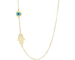 Hand van Fatima Boze Oog Ketting voor Vrouwen Blauwe Duivelsoog Hanger Hexagram Joodse Bescherming Amulet Kabbalah Sieraden Religieuze Geschenken