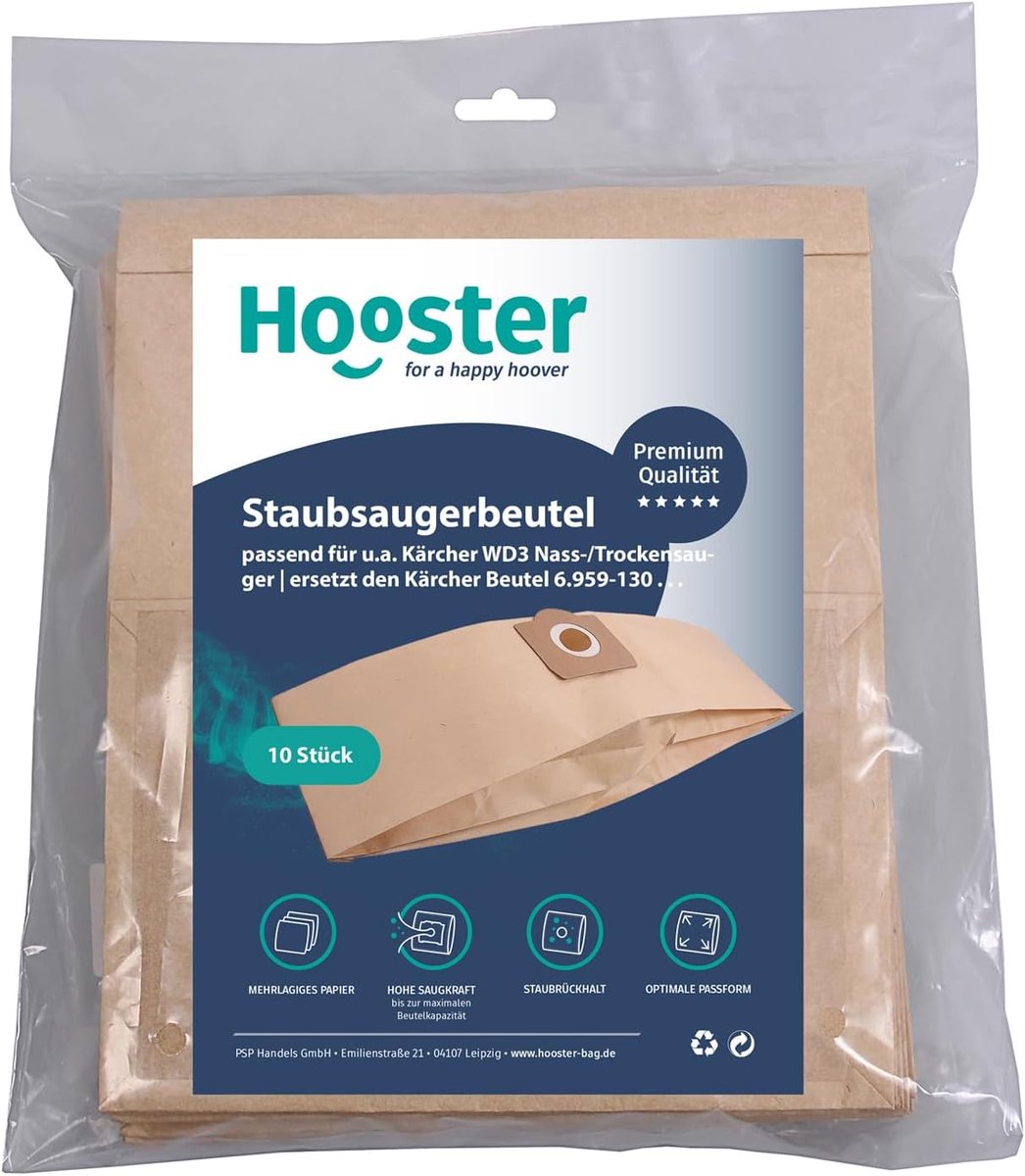 Stofzuigerzakken - Stofzakken - Schoon Huis - Hoge Filtratie - 10 Stuks - Bruin