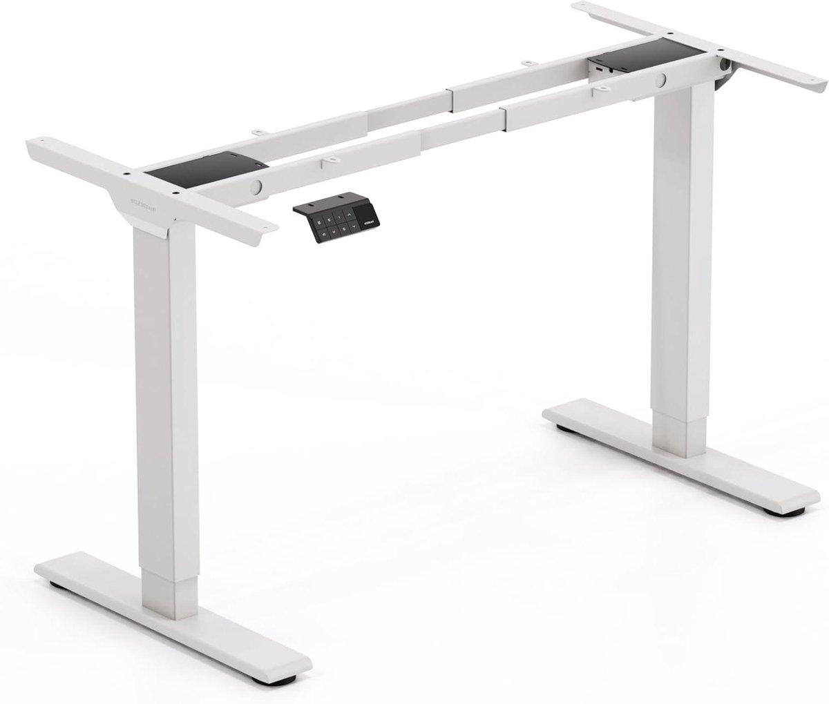 Verstelbaar Bureau - Elektrisch Bureau - Ergonomisch Werken - Twee Motoren - Rechthoek - Wit