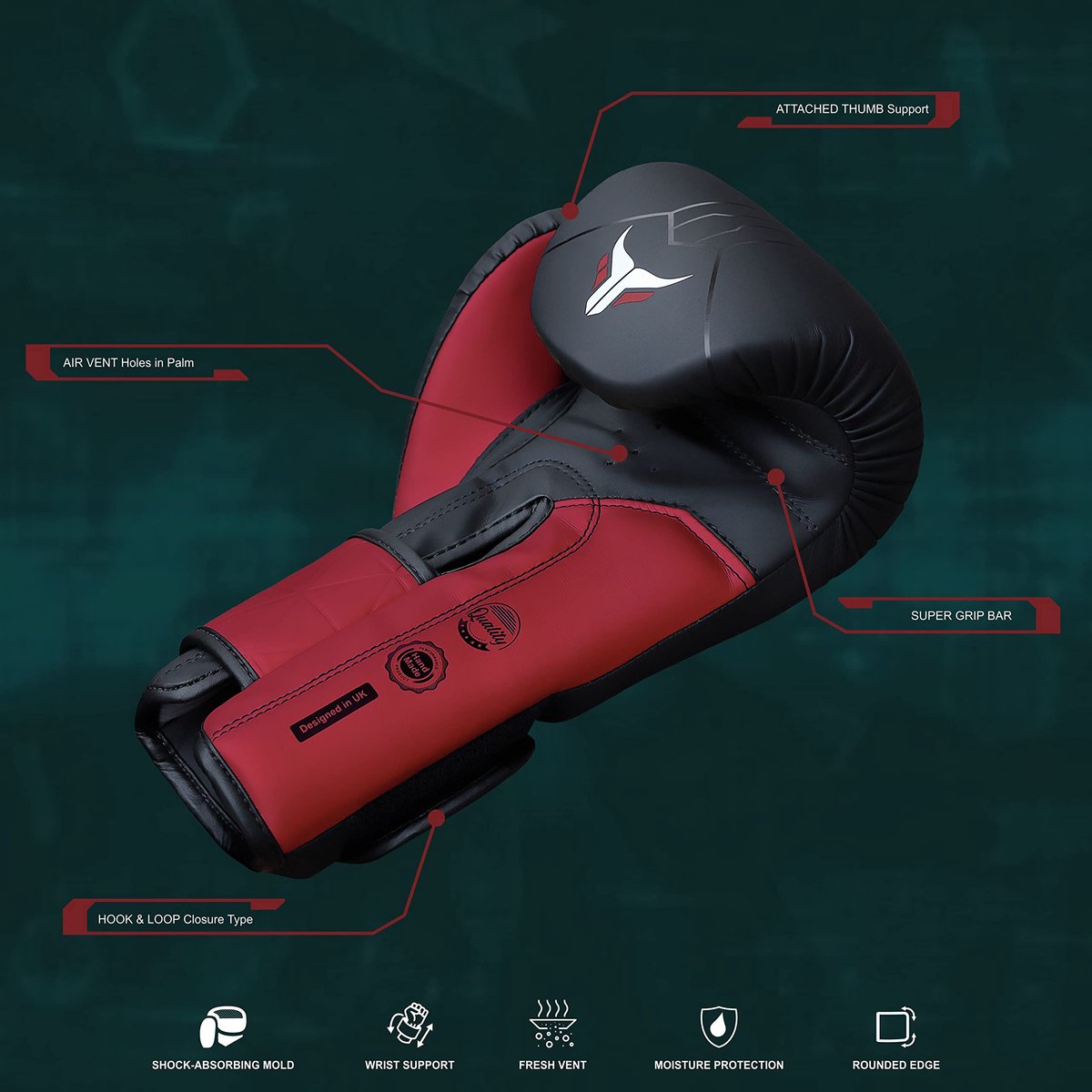 SnelShoppen - Mytra Fusion Bokshandschoenen met Gratis Handwraps - Ponsen Handschoenen voor MMA Training en Muay Thai - Kickbokshandschoenen voor Mann