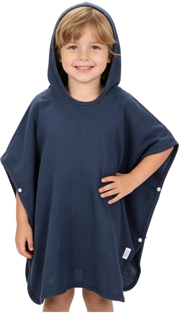 SnelShoppen - Montrestar Badhanddoeken voor Kinderen, Marineblauw, Zacht Katoen, Perfect voor Meisjes en Jongens, Ideaal voor Zwembad, Strand en Douch