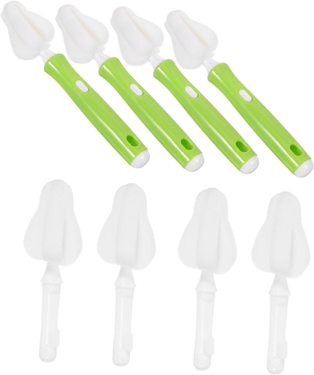 Flessenborstel Set - Babyfles Borstel - Flessen Reinigen - Afneembare Opzetborstels - 16.5 cm - Diverse Kleuren
