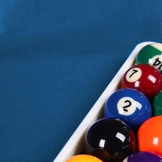 Biljartdoek Pooltafel Vilt - Tafelkleed Spel - Snelheid Bal - Professioneel Kwaliteit - 9FT Tafel - Blauw — afbeelding 3