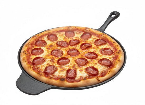Blackwell Pizzapan Cast Iron - Gietijzeren Bakplaat - Pizza Pan - Zwart - Duurzaam Voor Knapperige Bodem - 30 cm