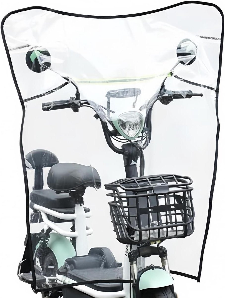Motorfiets Windscherm - Scooter Deflector - Comfortabel Rijden - Boorvrije Montage - 102x90cm - Helder